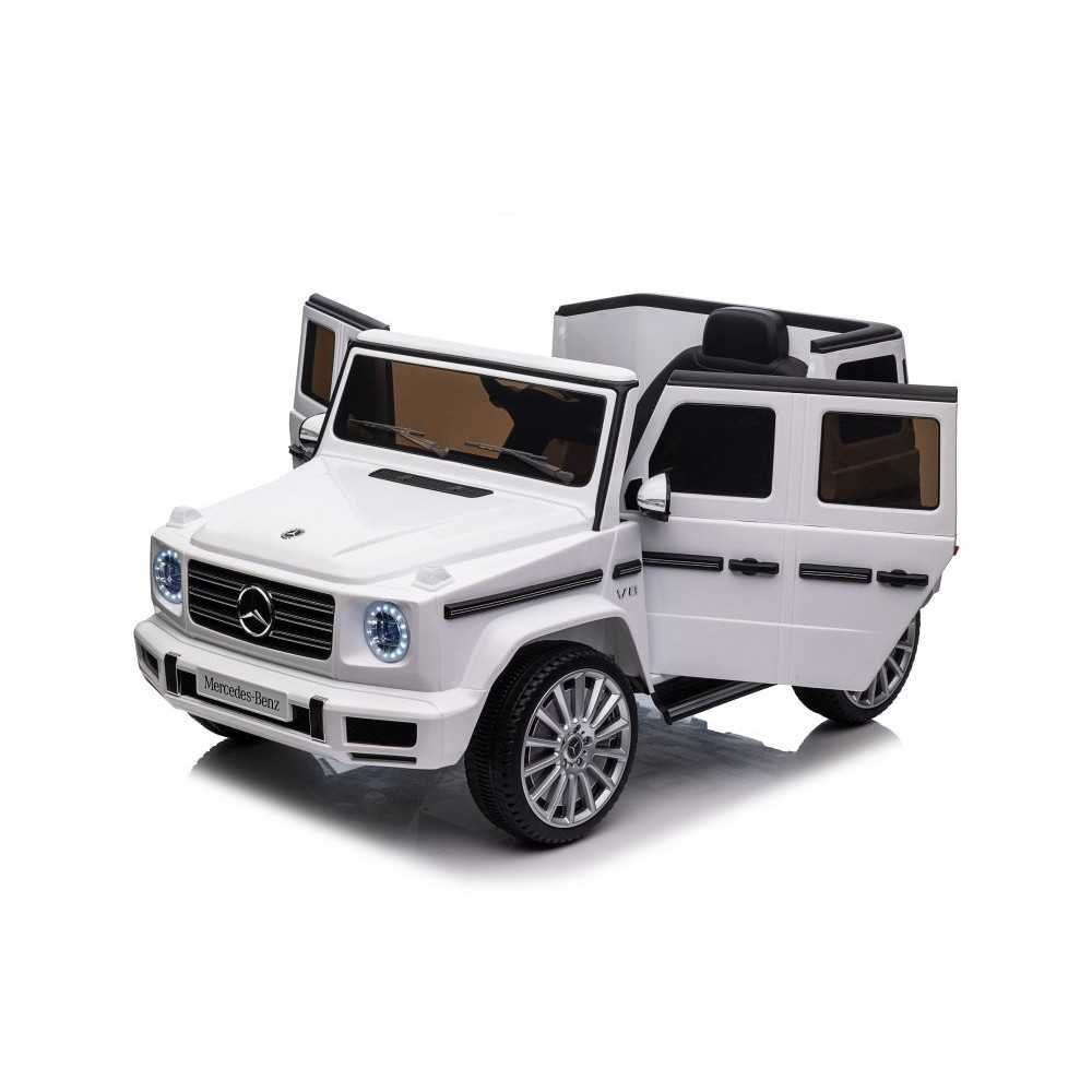 Elektromobilis Mercedes G500 XMX627, White-Elektromobiliai vaikams, Visureigiai-e-vaikas