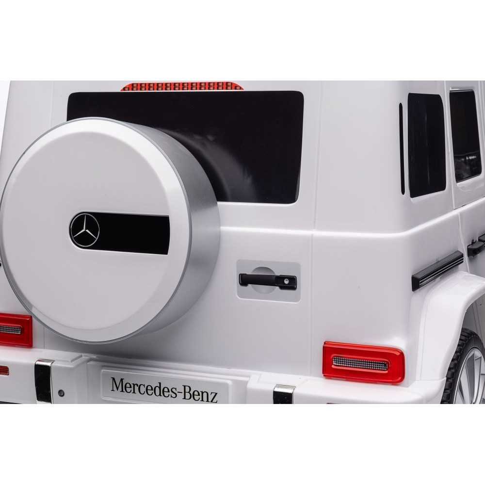 Elektromobilis Mercedes G500 XMX627, White-Elektromobiliai vaikams, Visureigiai-e-vaikas