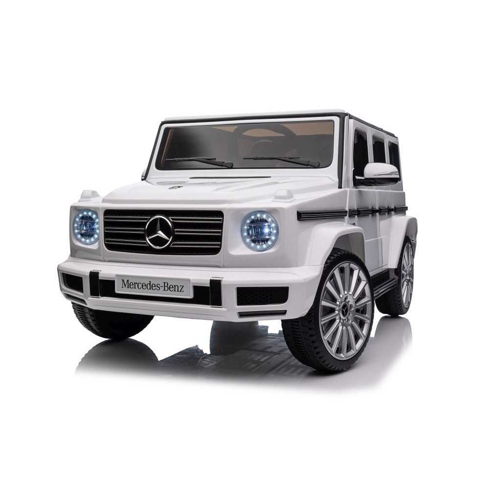 Elektromobilis Mercedes G500 XMX627, White-Elektromobiliai vaikams, Visureigiai-e-vaikas