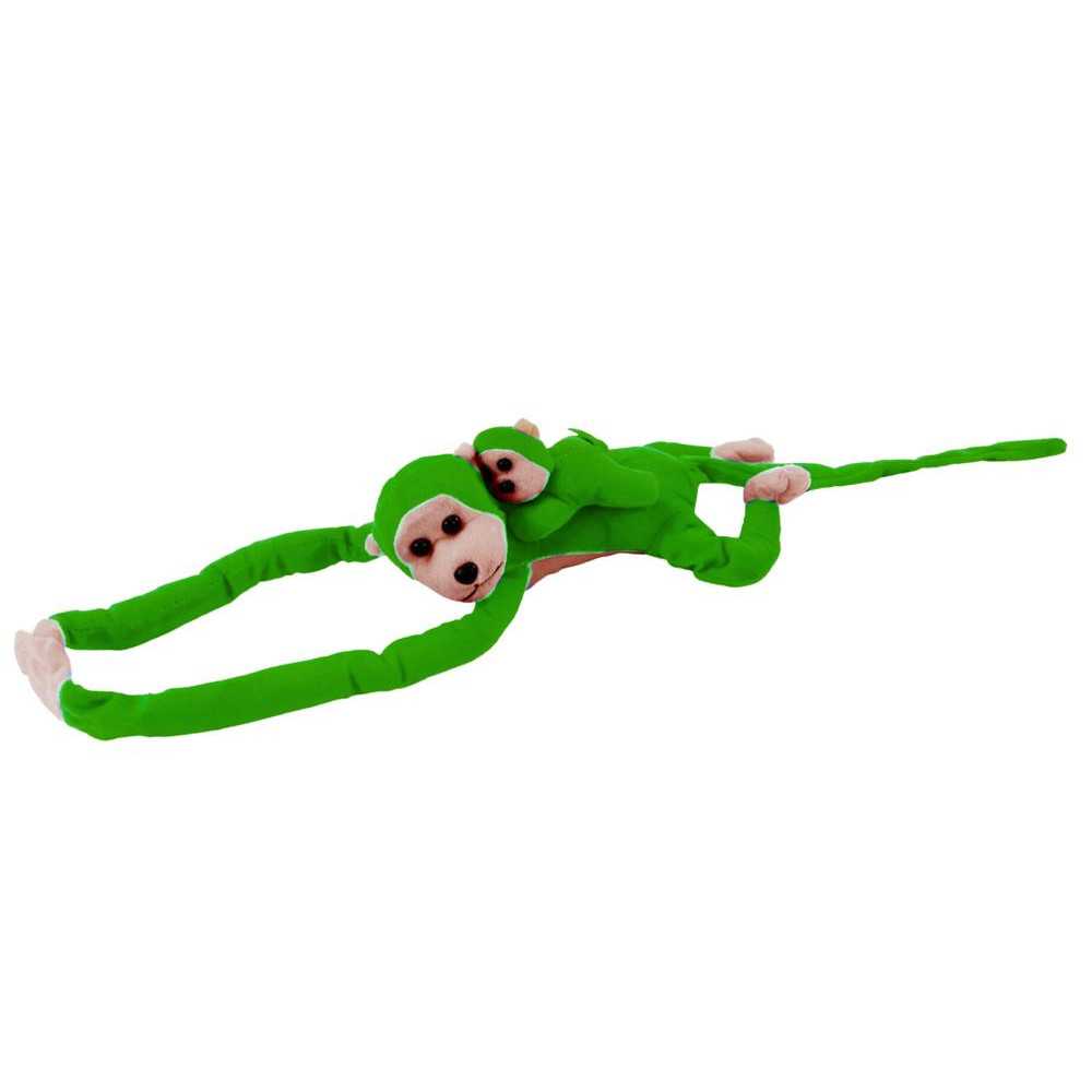 Mascot Plush Monkey with Baby, Green90 cm