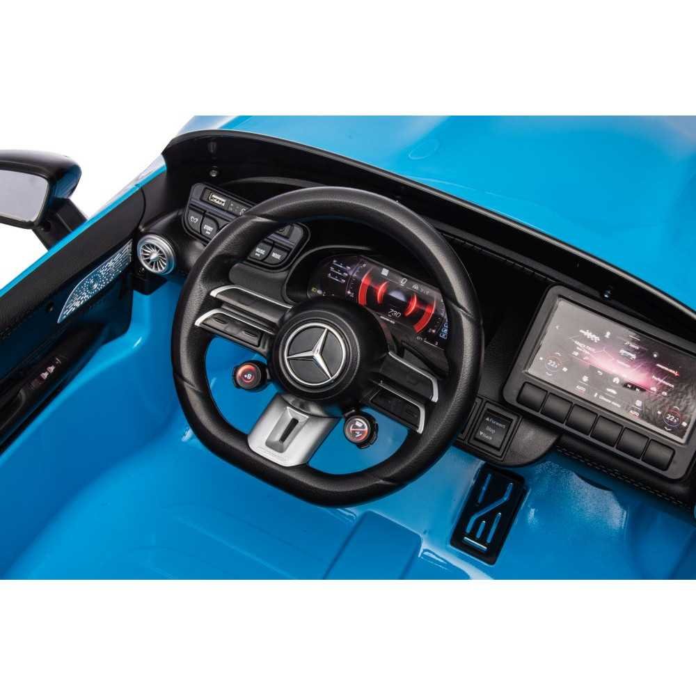 Elektromobilis Mercedes AMG SL63, lakuotas mėlynas-Elektromobiliai vaikams, Mašinos-e-vaikas