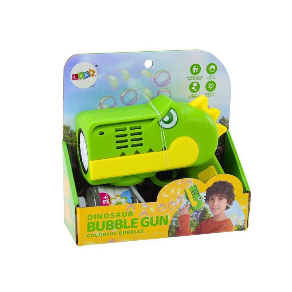 Green Dinosaur Light Bubble Gun