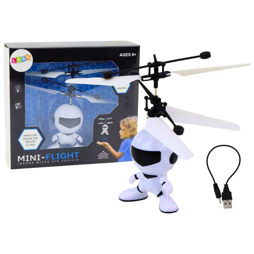 Flying Astronaut Hand Controlled Drone Helicopter White