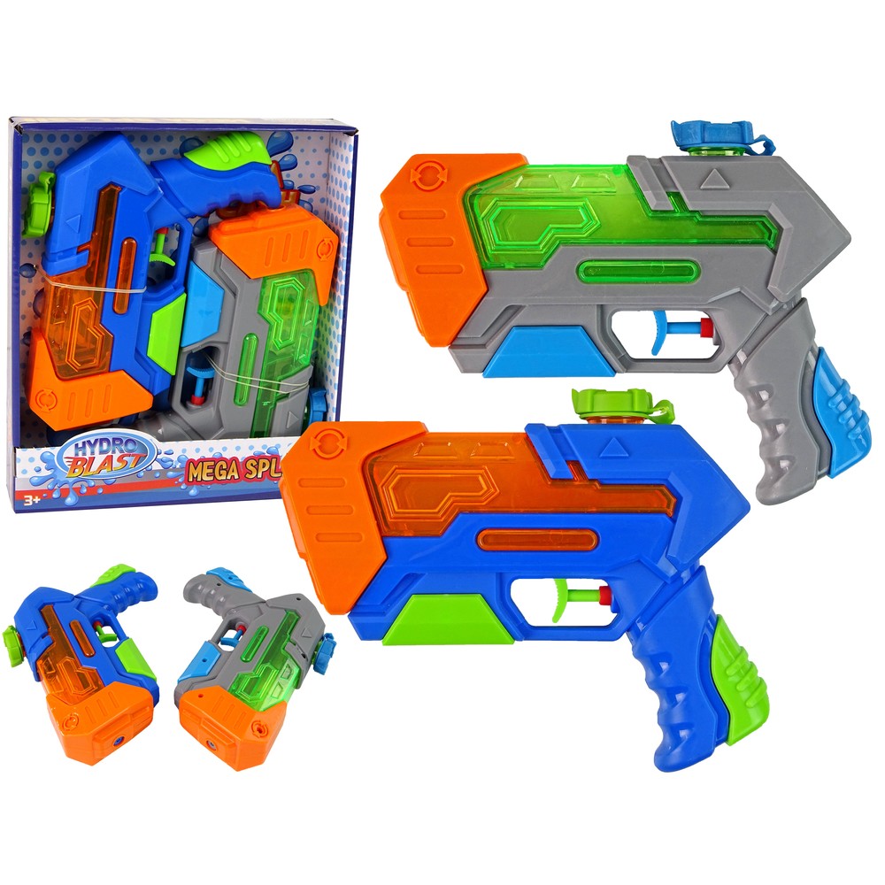Dviejų vandens pistoletų sodo rinkinys Pilkai mėlyna-Vandens ir smėlio žaislai, Vandens ginklai-e-vaikas