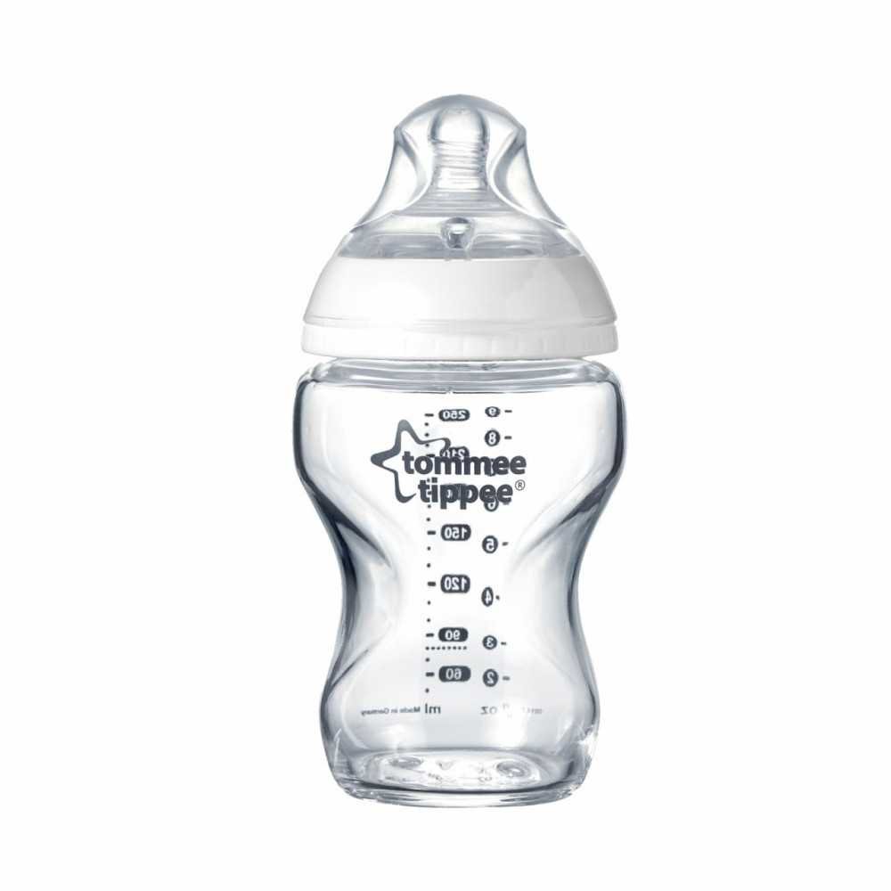 TOMMEE TIPPEE Natural Start stiklinis buteliukas, su sterilizavimo funkcija 250 ml, 0 mėn+, 42243891-Maitinimui, Buteliukai ir ž