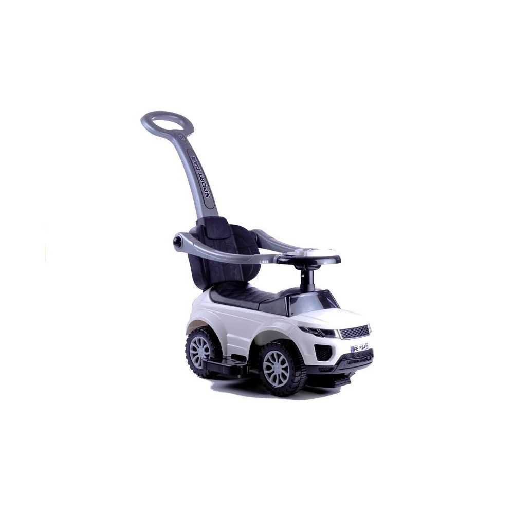 614W Toddlers Ride On Push Along with Parent Handle - White