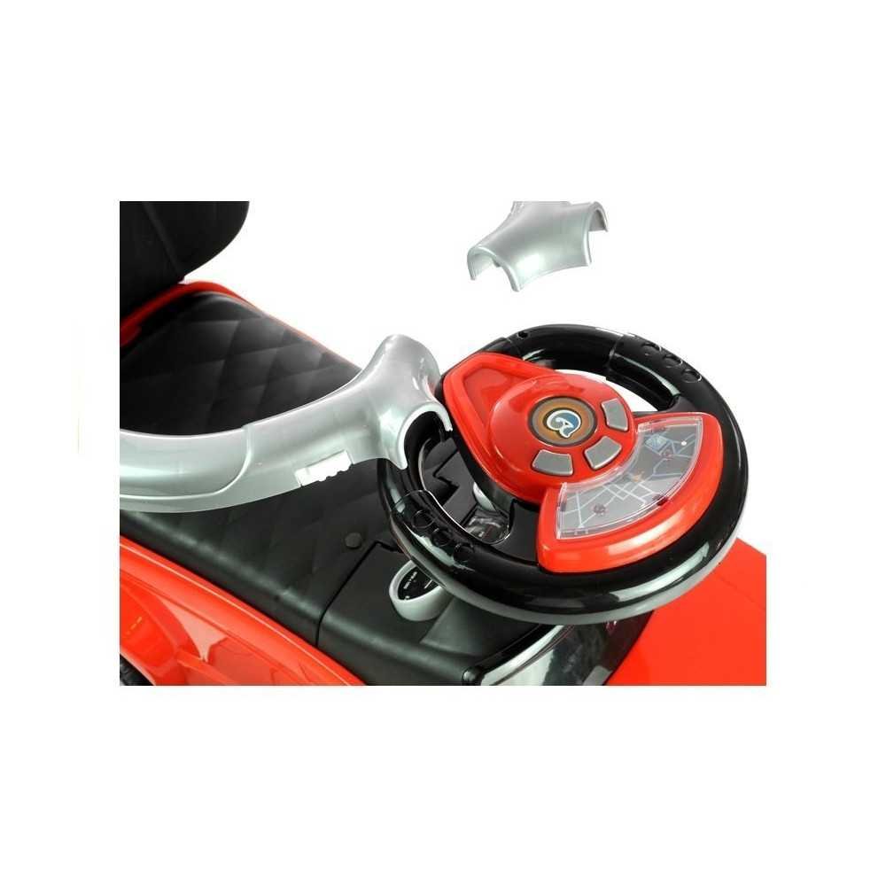 614W Toddlers Ride On Push Along with Parent Handle - Red