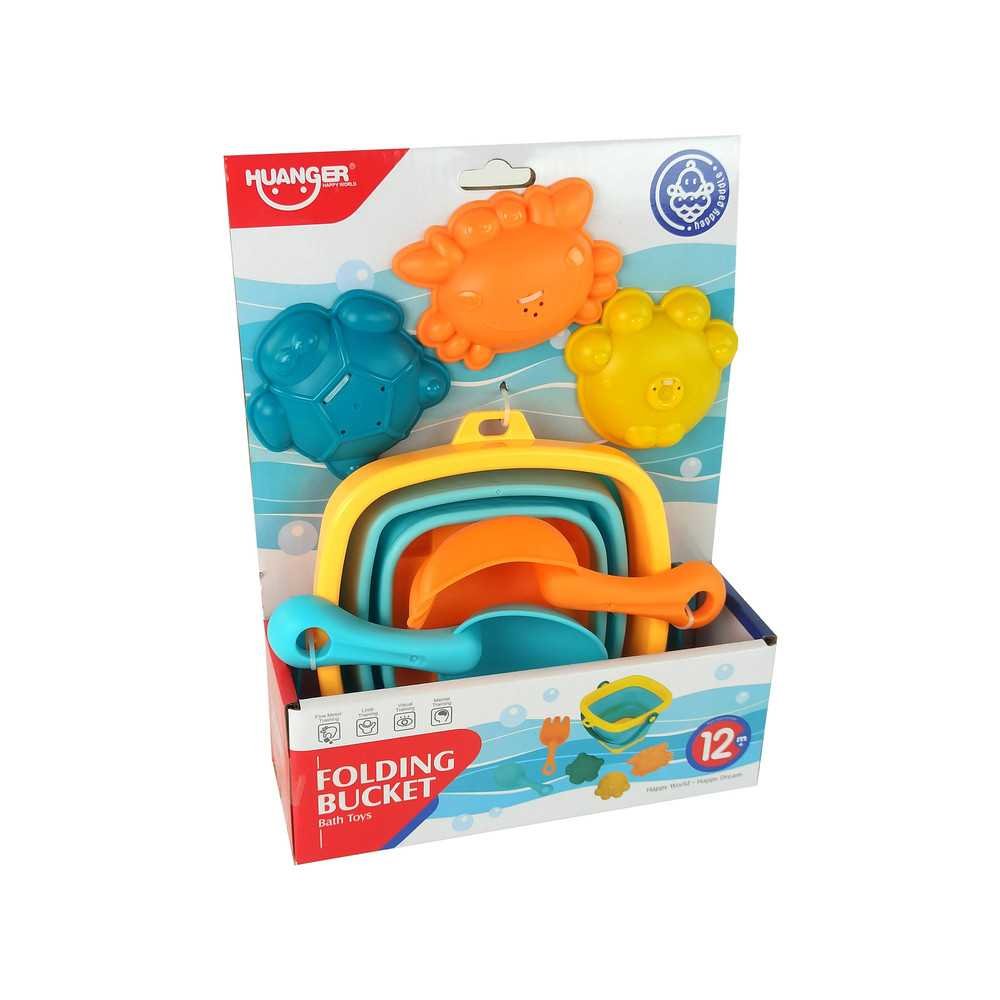 Sand Toy Set Folding Bucket 5 Pcs