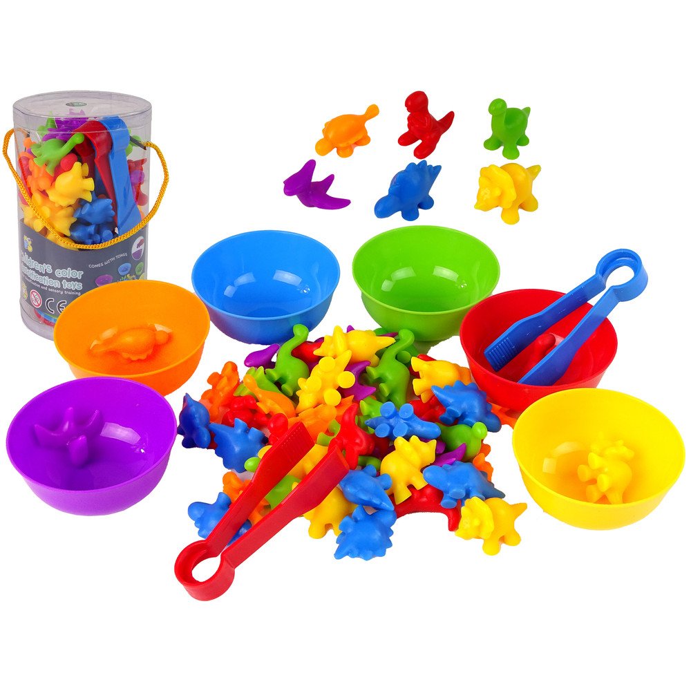 Educational Colour Sorting toy Dinosaurs 48 pieces