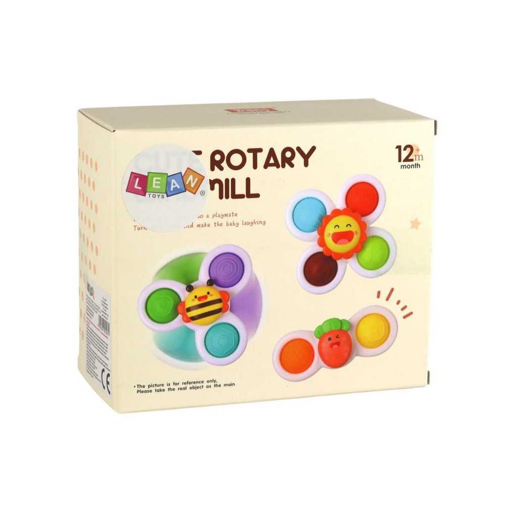 Sensory Toy Spinners Bee Sun Carrot Suction Cups