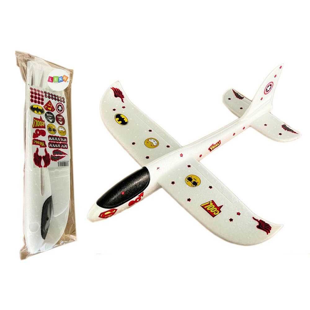 Styrofoam Plane Light Glider White Stickers 48CM