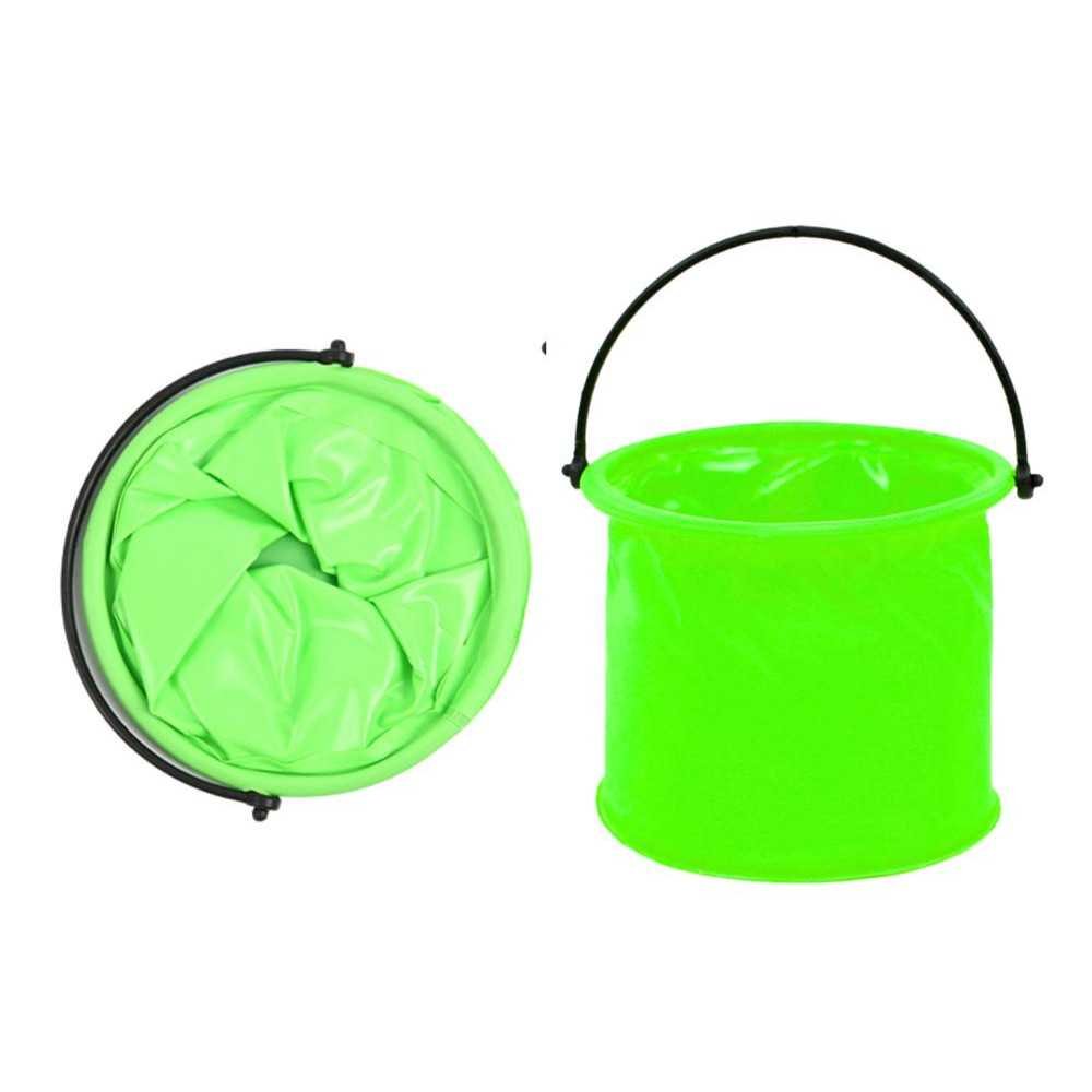 Folding Bucket Multifunctional PVC For Water Green