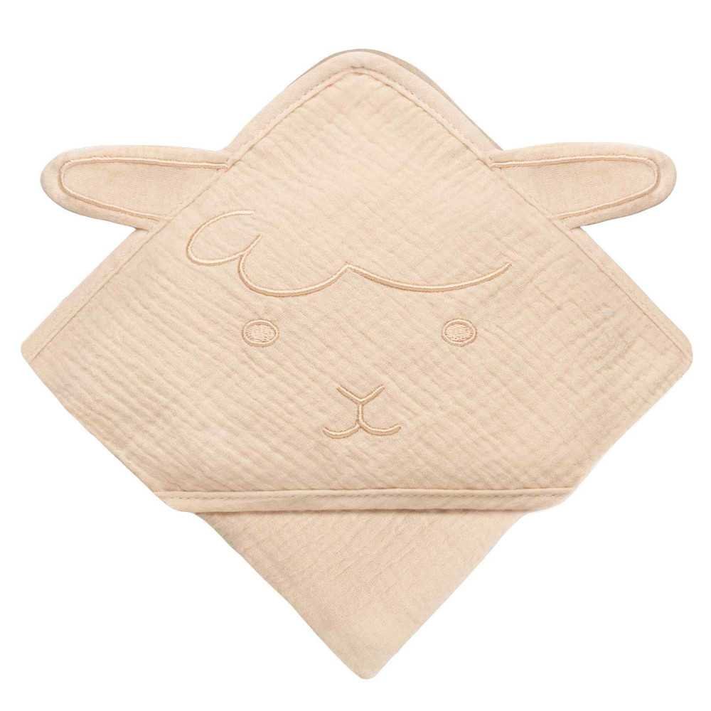 LO-MUSLIN HOODED TOWEL BEIGE SAND