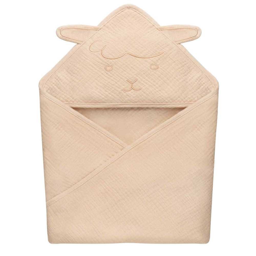 LO-MUSLIN HOODED TOWEL BEIGE SAND