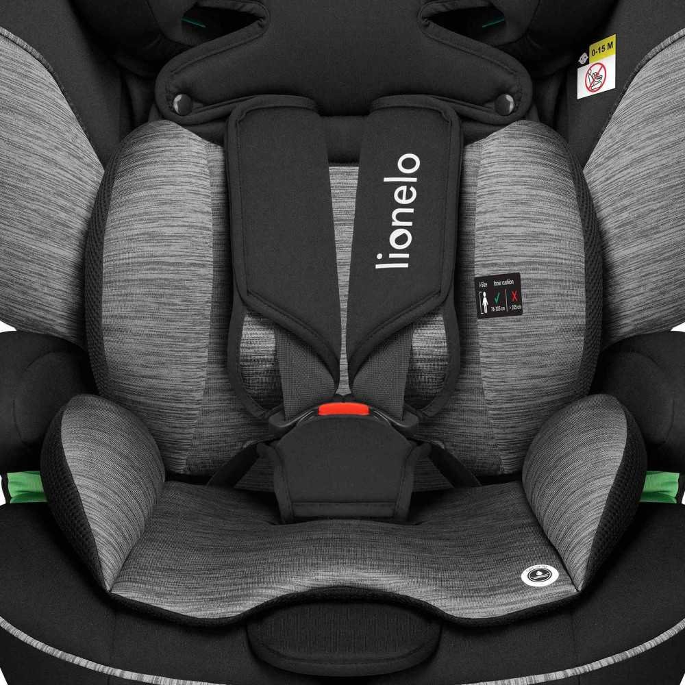 Automobilinė kėdutė Lionelo Levi I-Size, 9-36 kg, Black Grey-Automobilinės kėdutės, 9-36 kg, Lionelo automobilinės kėdutės-e-vai