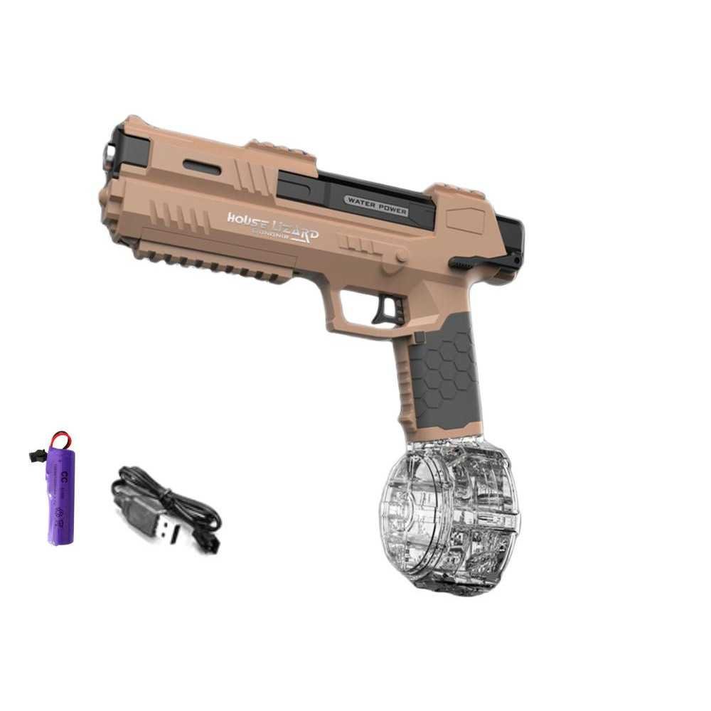 Automatic Water Gun Brown Transparent Container