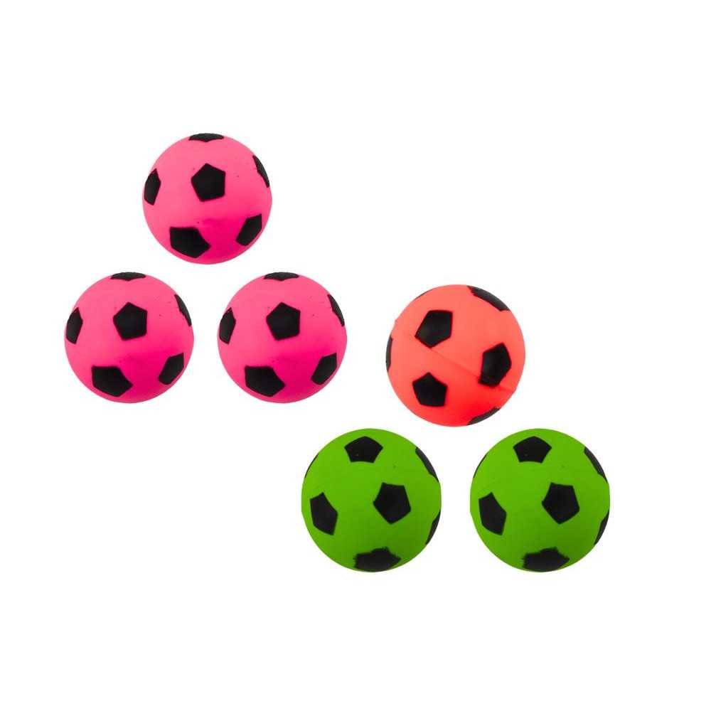 Set of 6 Rubber Football Balls