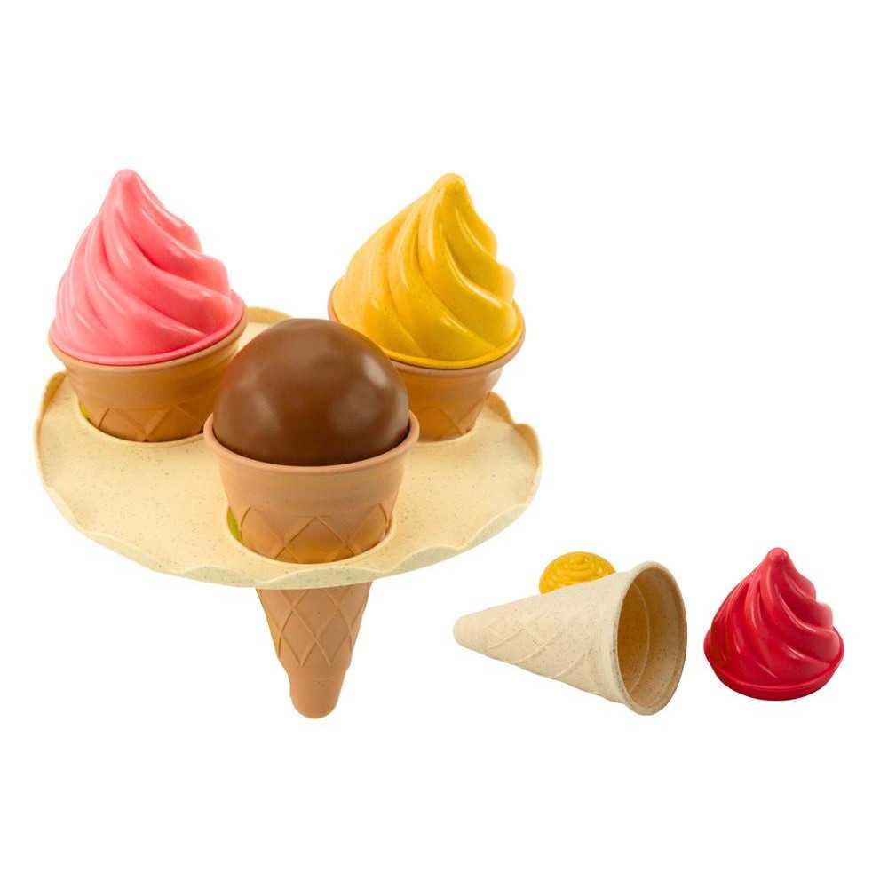 Sand Set Ice Cream Wafers Cupcakes Spoon 16 El