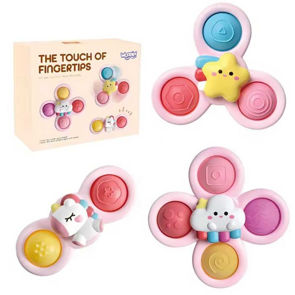 WOOPIE BABY Kosmiczny Spinner Pop-it  Zabawka Sensoryczna  Wymienne 3 szt Różowy.					