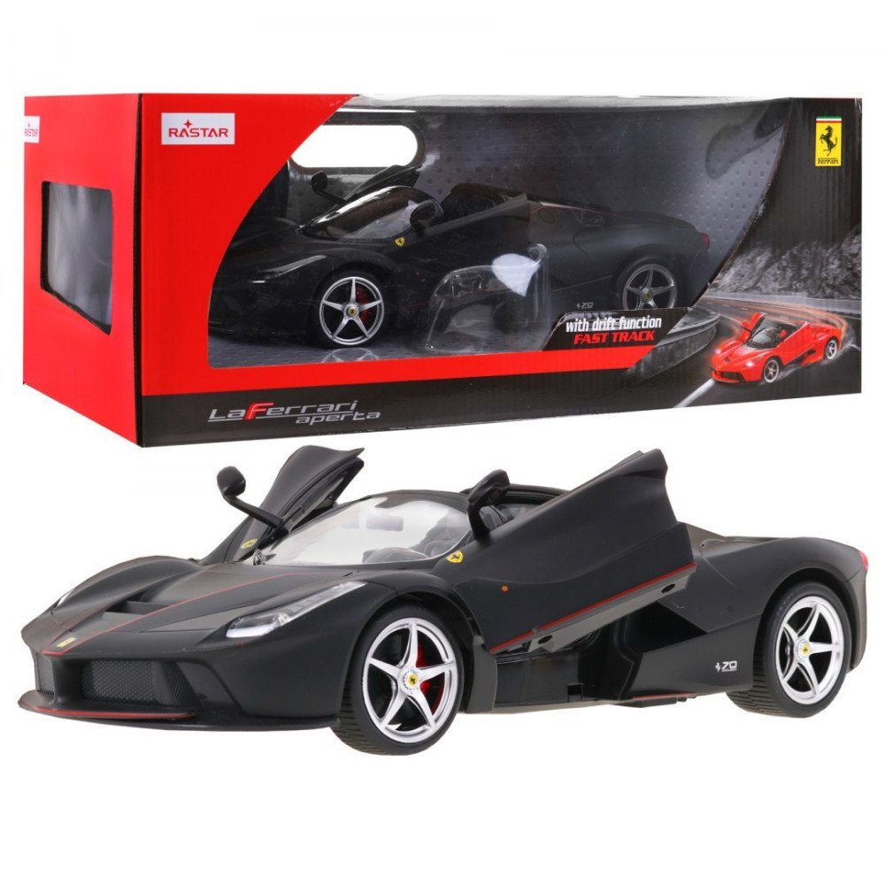 Ferrari LaFerrari Aperta black RASTAR 1:14 modelis Nuotoliniu būdu valdomas automobilis + 2,4 GHz nuotolinio valdymo pultas