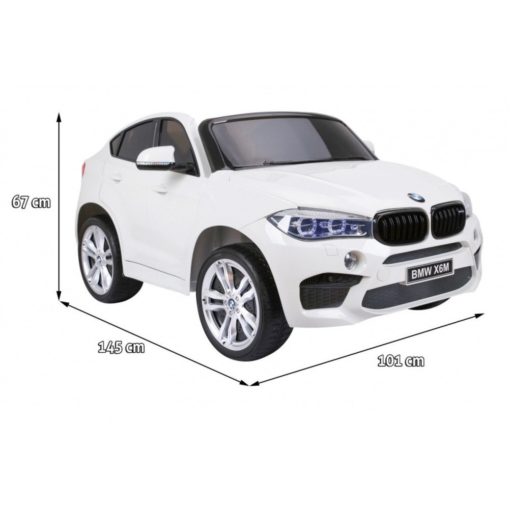 Dvivietis elektromobilis BMW X6M XXL, White