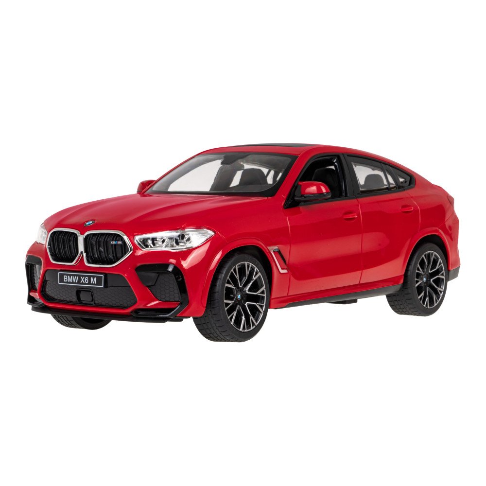 BMW X6 M raudonas RASTAR modelis 1:14 Nuotoliniu būdu valdomas automobilis + 2,4 GHz nuotolinio valdymo pultas