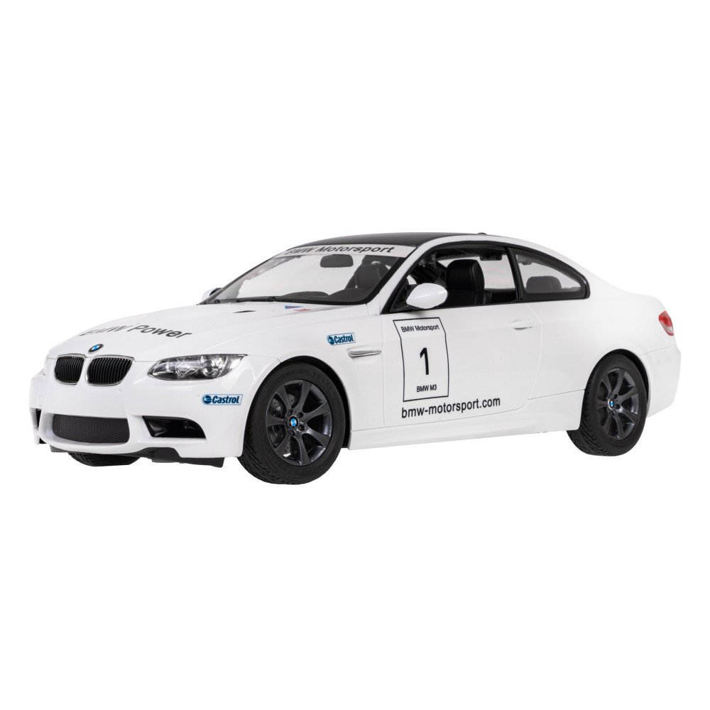 BMW M3 baltas RASTAR 1:14 nuotolinio valdymo automobilis + 2,4 GHz nuotolinio valdymo pultas