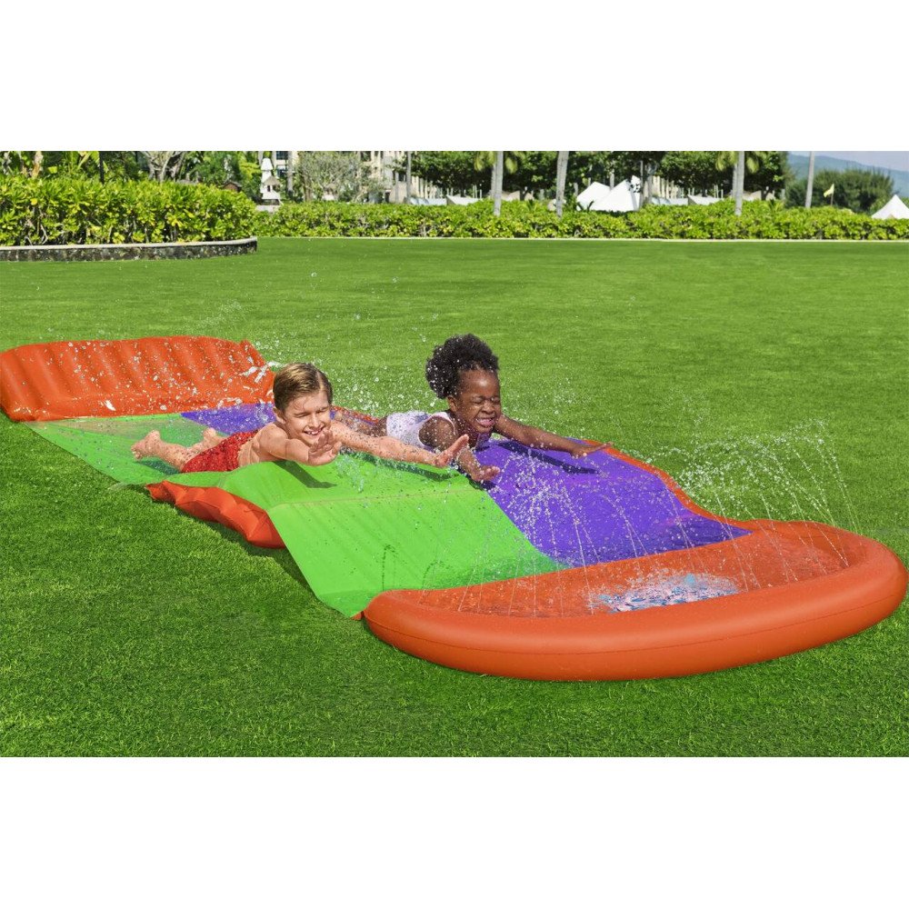 "SplashCoaster" vandens kalnelis 2 vaikams 3+ BESTWAY Trasa 488 cm + purkštukai + rampa