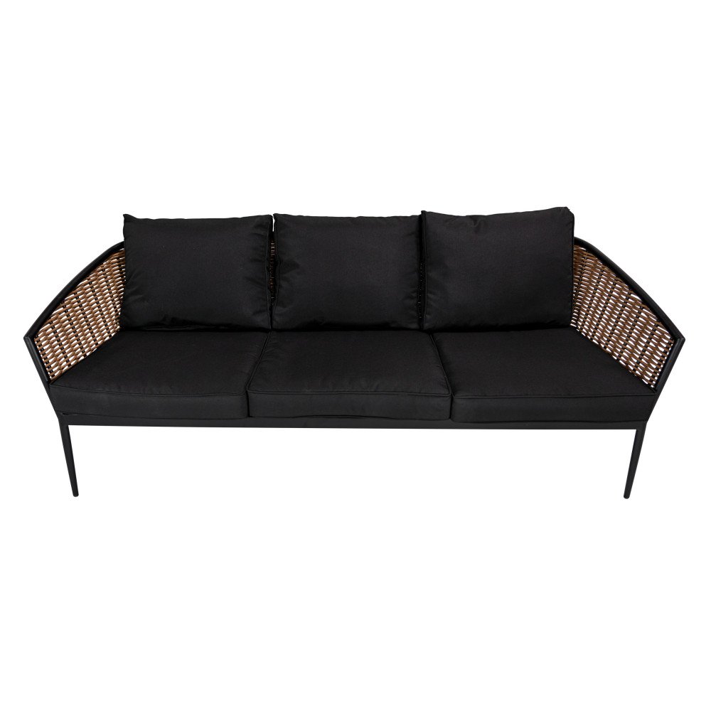 Didelis sodo baldų komplektas Aliuminio sofa + du foteliai + stalas