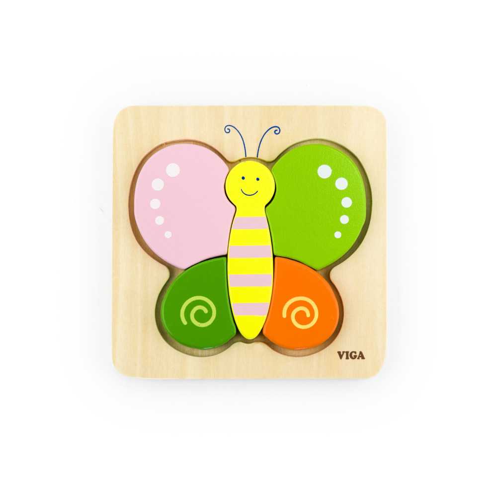 Viga 50170 Handy Block Puzzle - Butterfly