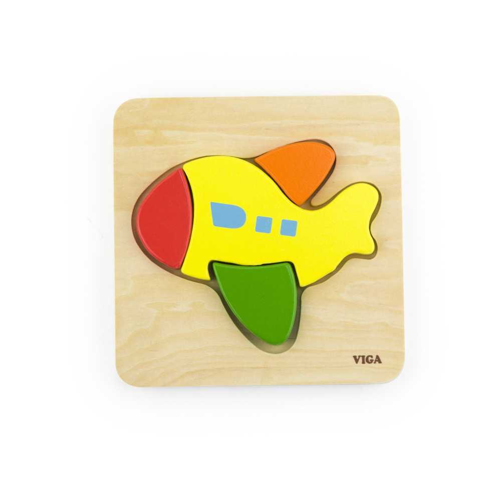 Viga 50173 Handy Block Puzzle - Plane