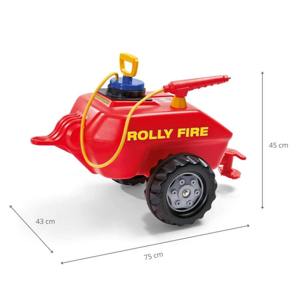 Rolly Toys 122967 Cysterna Rolly - Vacumax Fire su siurbliu ir purkštuvu, raudona-Judėjimui, Minami traktoriai ir jų priedai-e-v