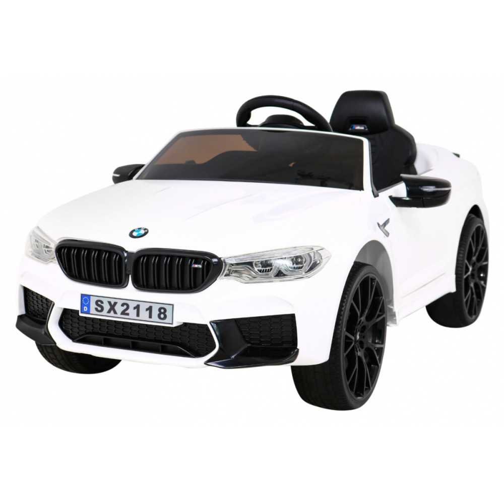 Elektromobilis BMW M5 DRIFT, White-Elektromobiliai vaikams, Mašinos-e-vaikas