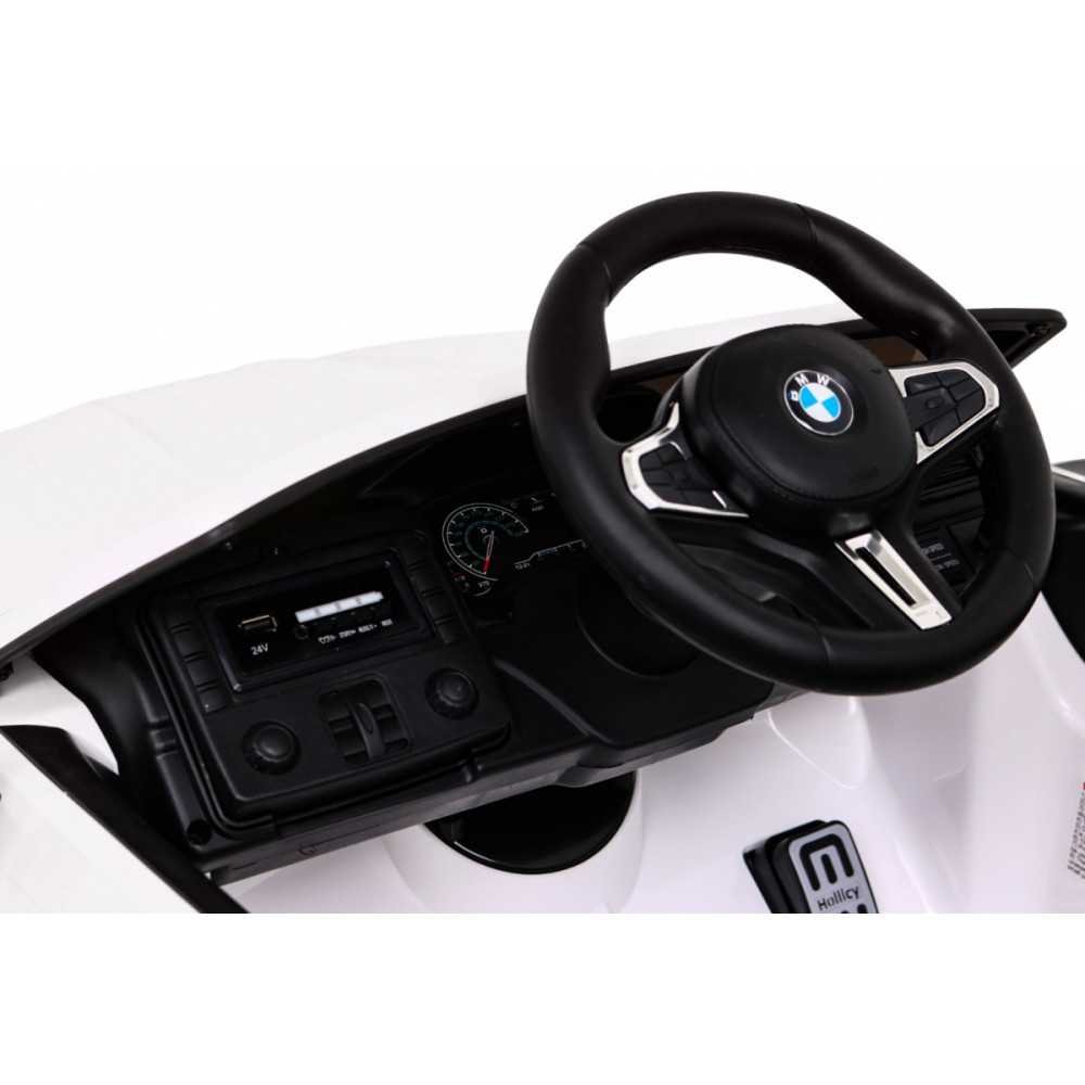 Elektromobilis BMW M5 DRIFT, White-Elektromobiliai vaikams, Mašinos-e-vaikas