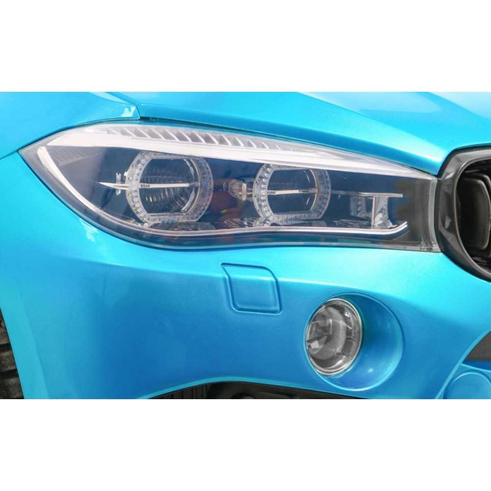 BMW X6M XXL dla 2 dzieci Lakier Niebieski + Pilot + Ekoskóra + Pasy + Wolny Start + MP3 + LED