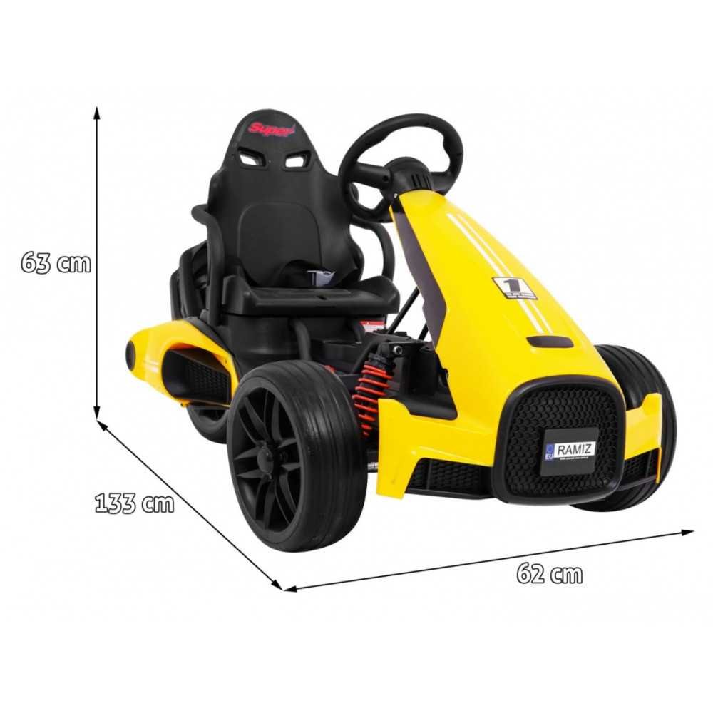 Elektrinis kartingas Bolid XR-1, Yellow-Elektromobiliai vaikams, Kartingai-e-vaikas