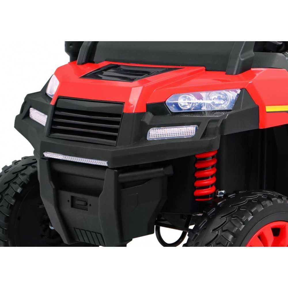 Dvivietis elektrinis Farmer Truck 4x4, Red-Elektromobiliai vaikams, Sunkvežimiai-e-vaikas