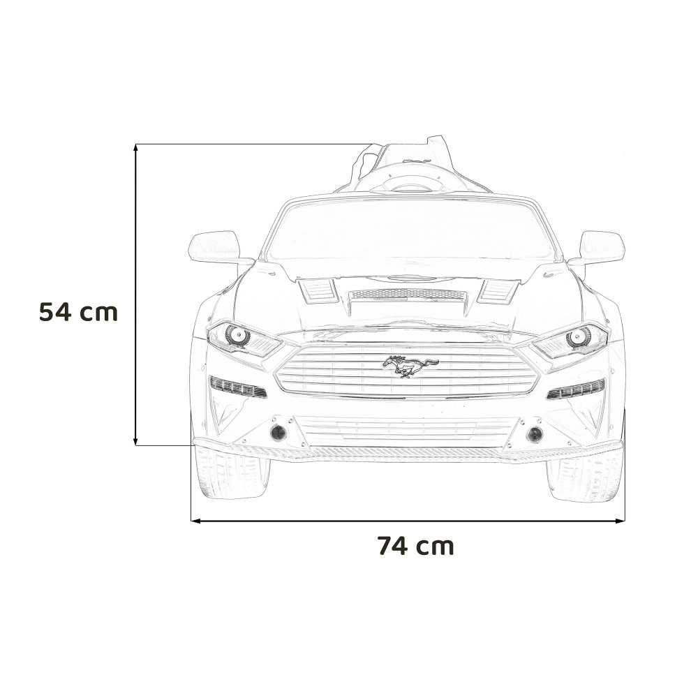 Elektromobilis Ford Mustang GT, White-Elektromobiliai vaikams, Mašinos-e-vaikas