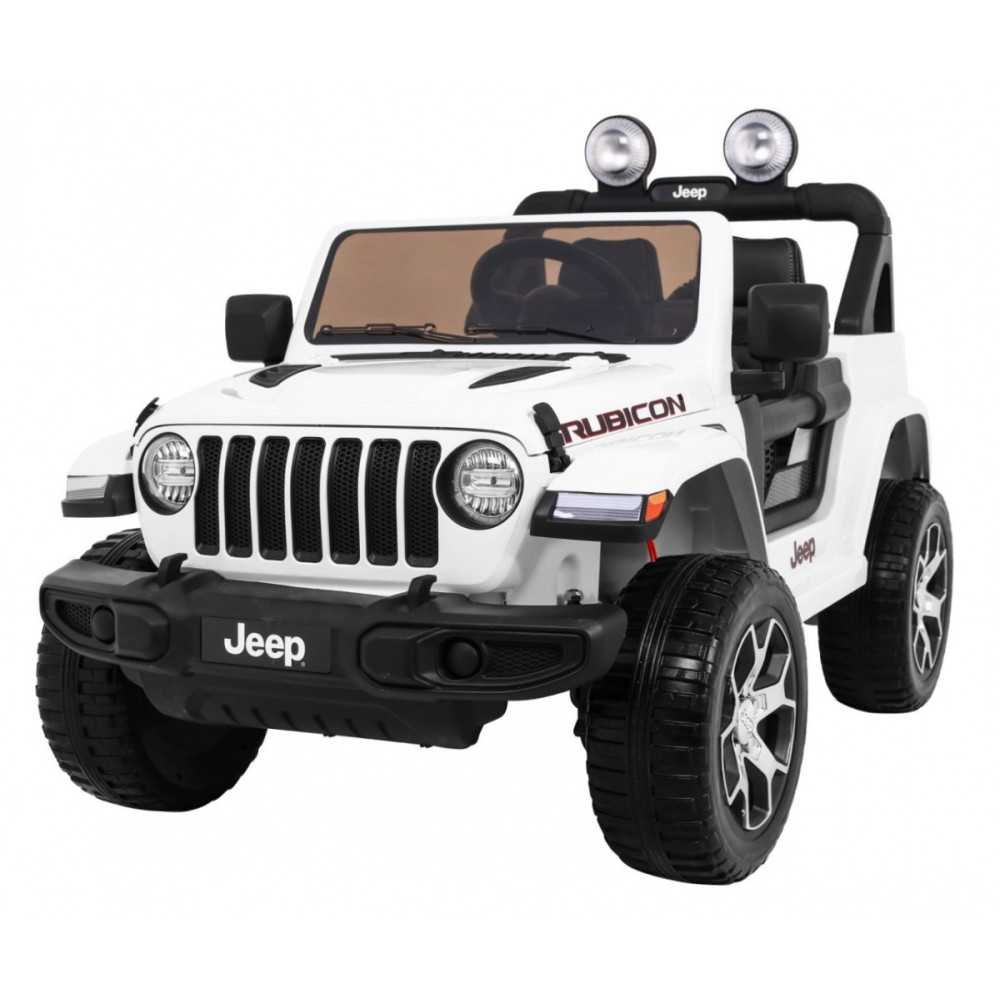 Elektromobilis Jeep Wrangler Rubicon, White-Elektromobiliai vaikams, Visureigiai-e-vaikas