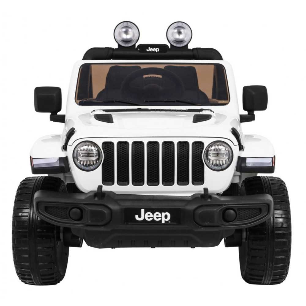 Elektromobilis Jeep Wrangler Rubicon, White-Elektromobiliai vaikams, Visureigiai-e-vaikas