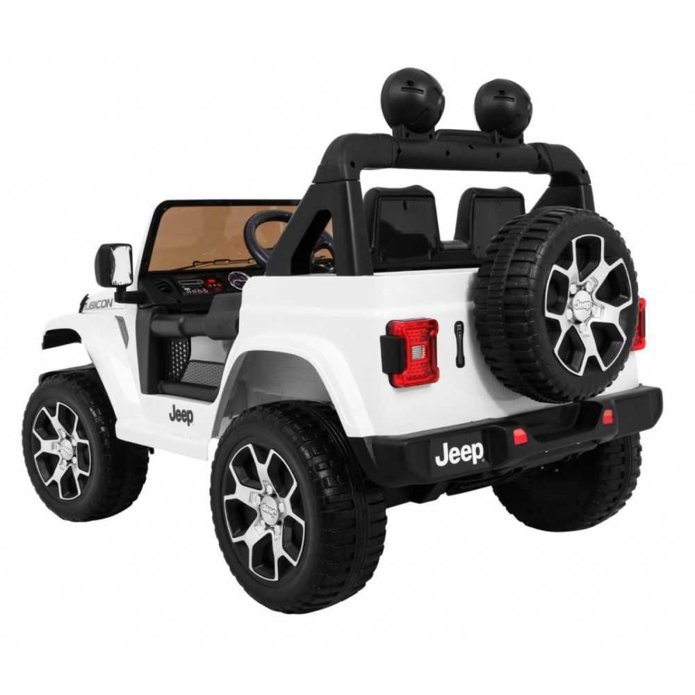 Elektromobilis Jeep Wrangler Rubicon, White-Elektromobiliai vaikams, Visureigiai-e-vaikas