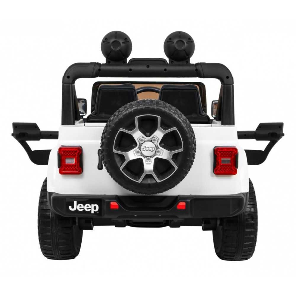 Elektromobilis Jeep Wrangler Rubicon, White-Elektromobiliai vaikams, Visureigiai-e-vaikas