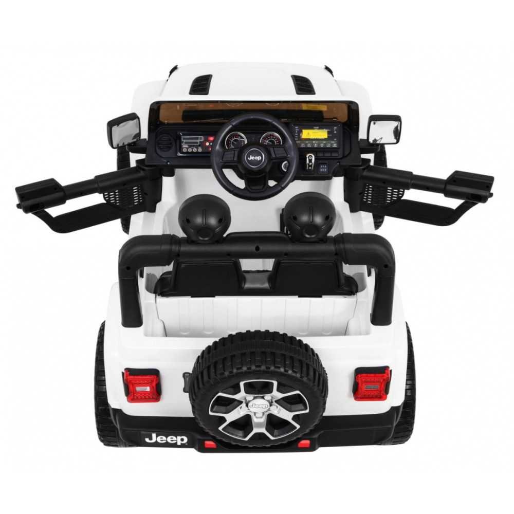 Elektromobilis Jeep Wrangler Rubicon, White-Elektromobiliai vaikams, Visureigiai-e-vaikas