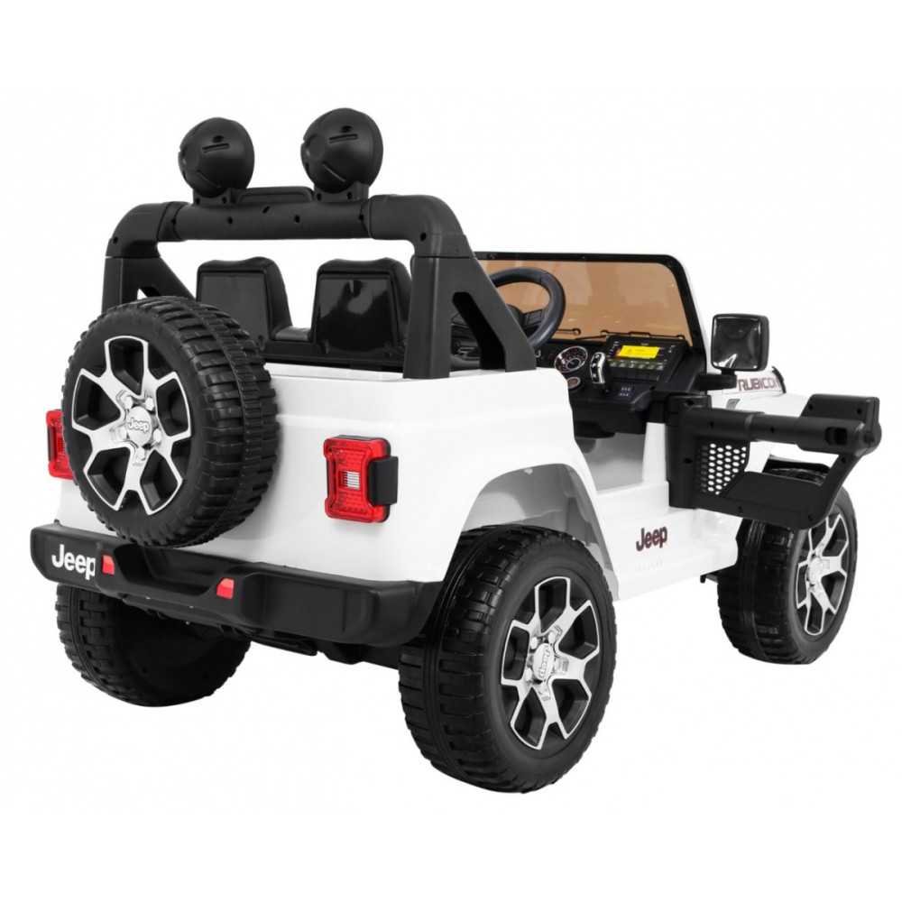 Elektromobilis Jeep Wrangler Rubicon, White-Elektromobiliai vaikams, Visureigiai-e-vaikas