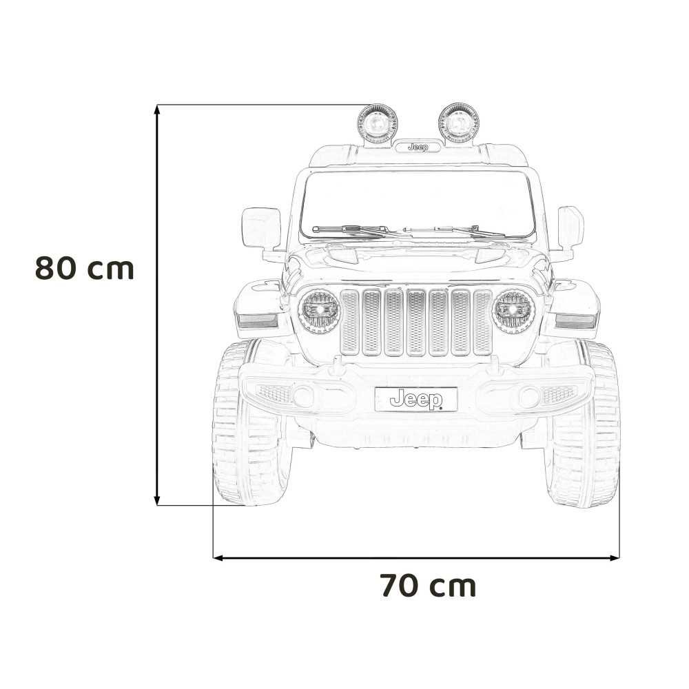 Elektromobilis Jeep Wrangler Rubicon, White-Elektromobiliai vaikams, Visureigiai-e-vaikas