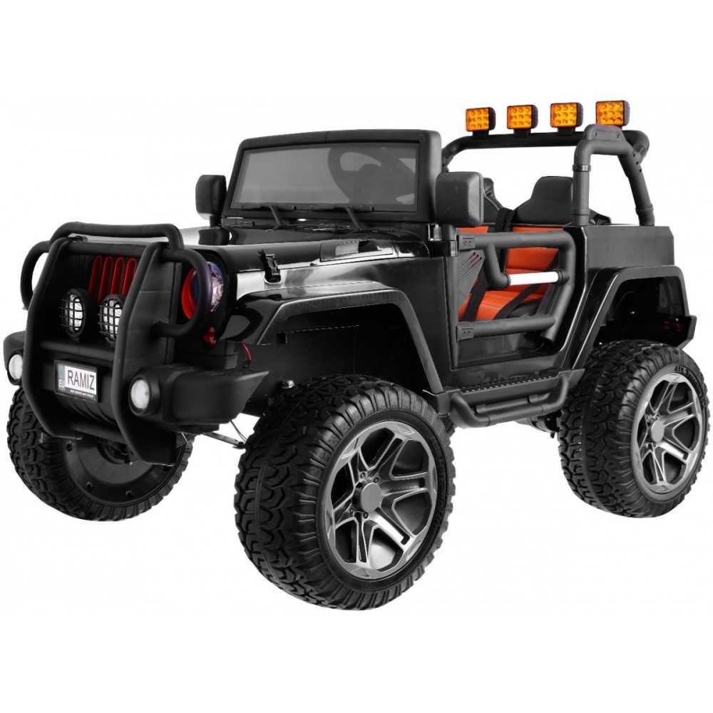 Elektromobilis Jeep Monster 4x4, Black-Elektromobiliai vaikams, Visureigiai-e-vaikas