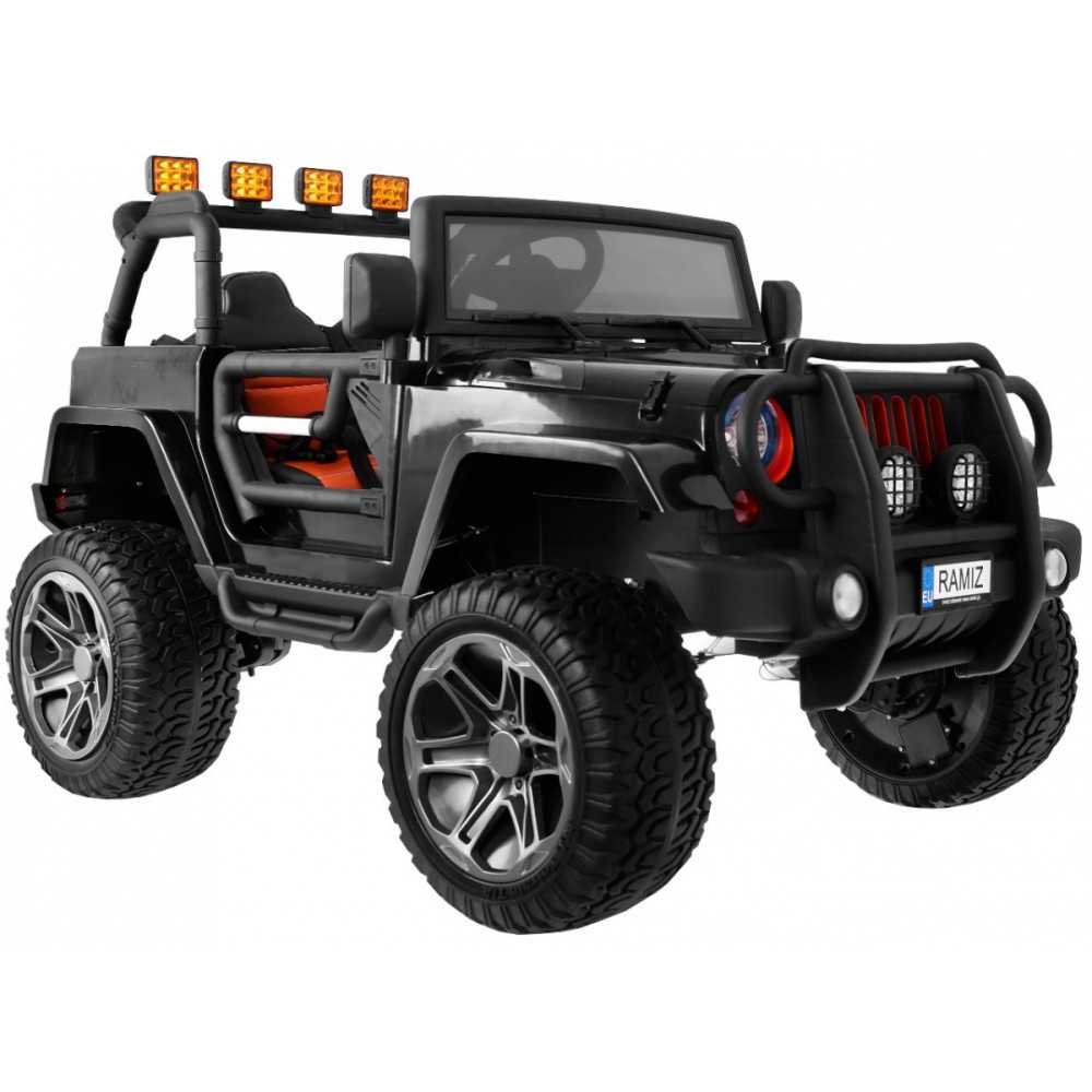 Elektromobilis Jeep Monster 4x4, Black-Elektromobiliai vaikams, Visureigiai-e-vaikas