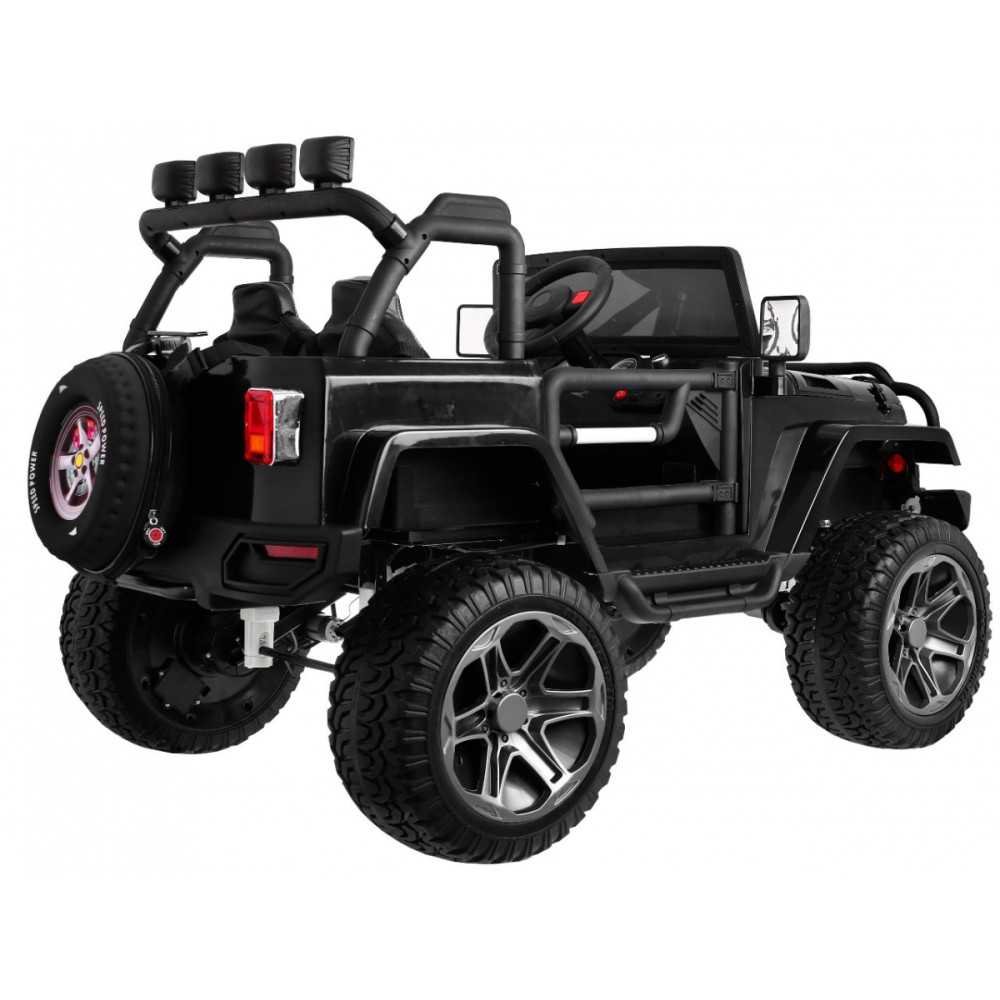 Elektromobilis Jeep Monster 4x4, Black-Elektromobiliai vaikams, Visureigiai-e-vaikas