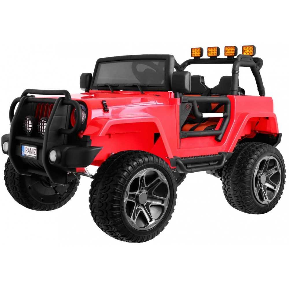 Elektromobilis Jeep Monster 4x4, Red-Elektromobiliai vaikams, Visureigiai-e-vaikas