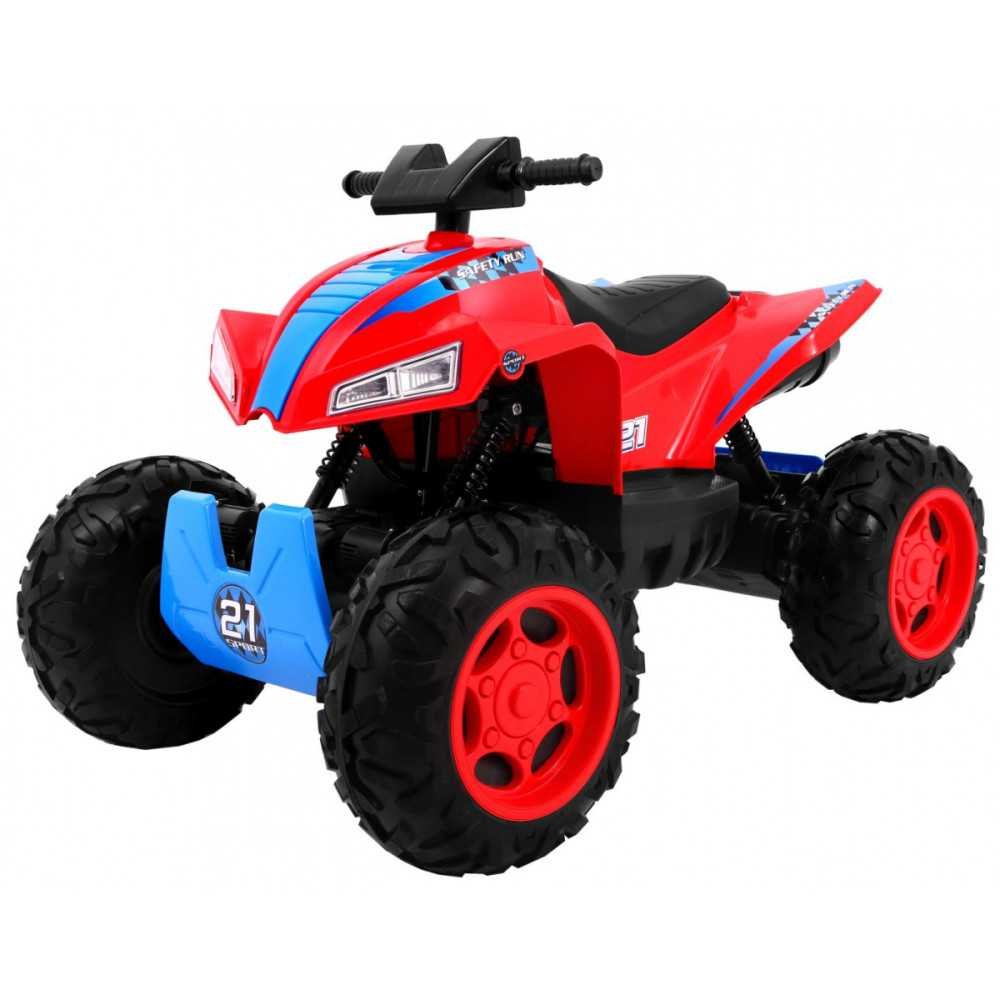 Quad na akumulator Sport Run dla dzieci Czerwony + Napęd 4x4 + LED + Radio MP3